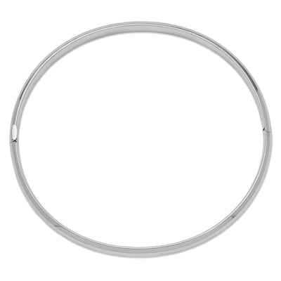 14k White Gold High Polished 5.0mm Hinged Bangle