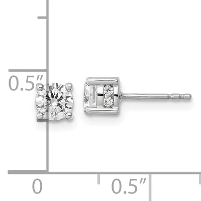 14k White Gold Lab Grown VS/SI FGH Dia Fashion Earrings