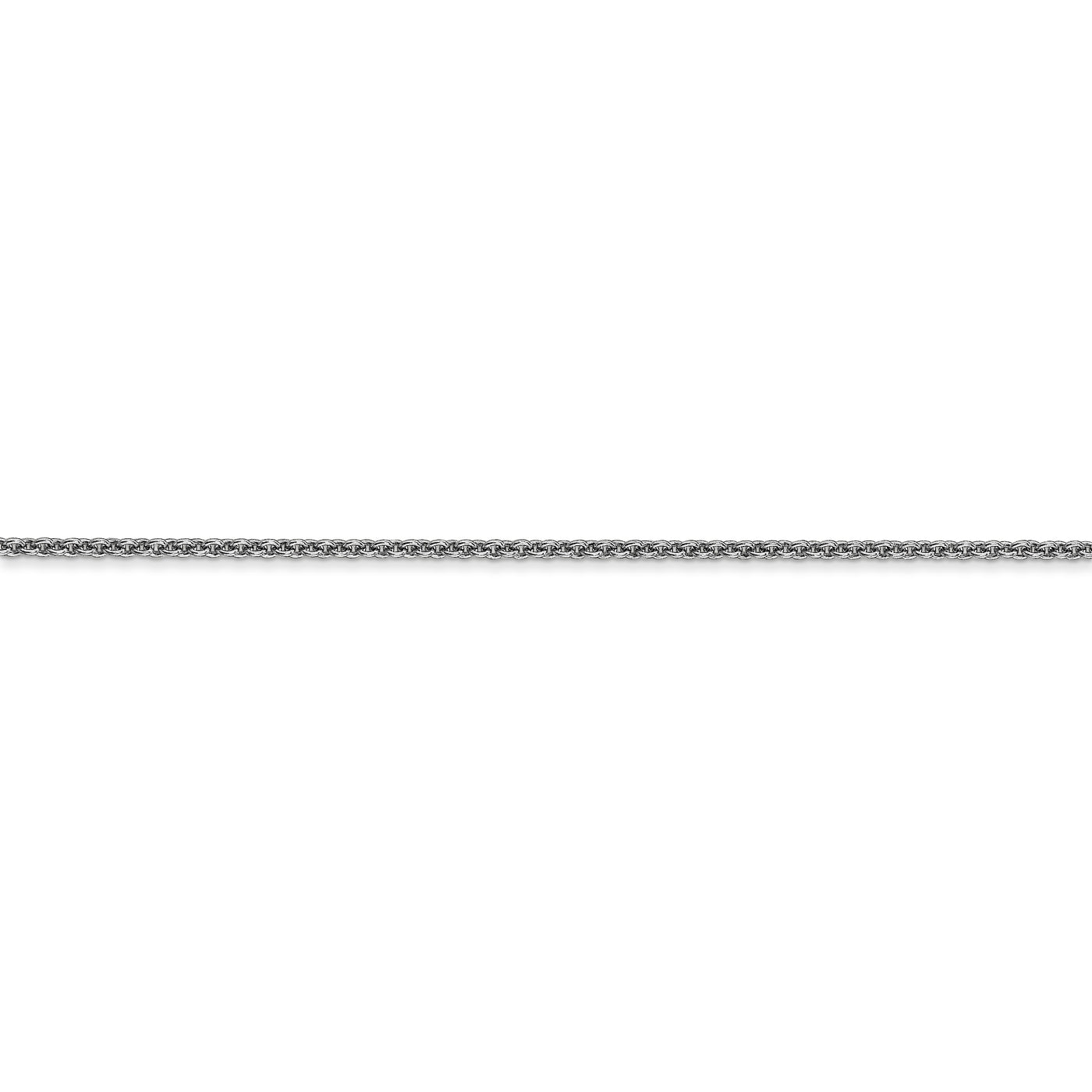 14k WG 1.4mm Round Open Link Cable Chain