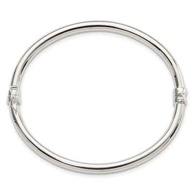 Sterling Silver Polished Hinged Bangle