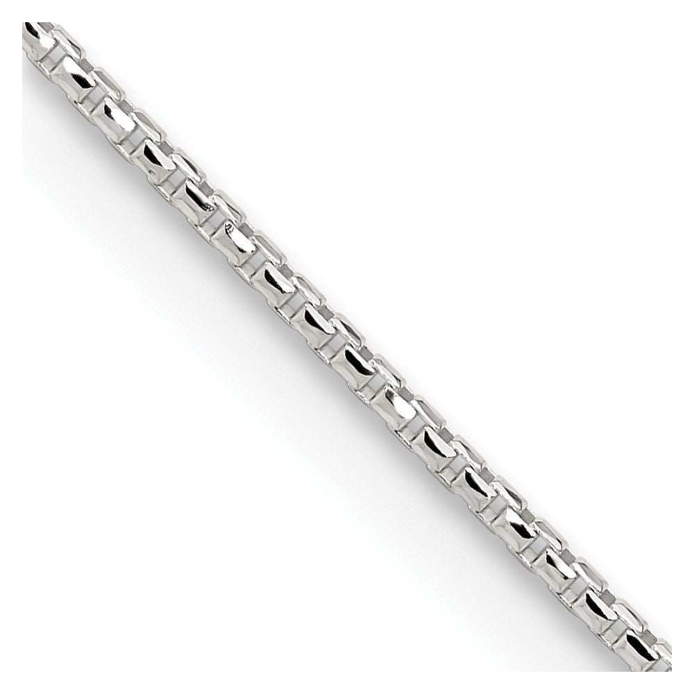 Sterling Silver 1.5mm Diamond-cut Round Box Chain