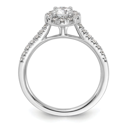 14K White Gold Eternal Promise Lab Grown VS/SI FGH Dia Halo Complete Ring