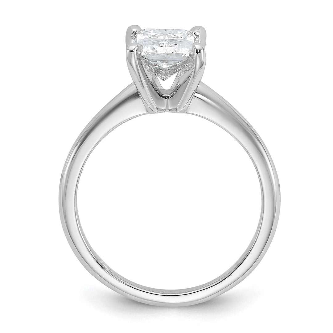 14k White Gold Lab Grown VS/SI FGH Dia Solitaire with 2.00-2.25 Radiant