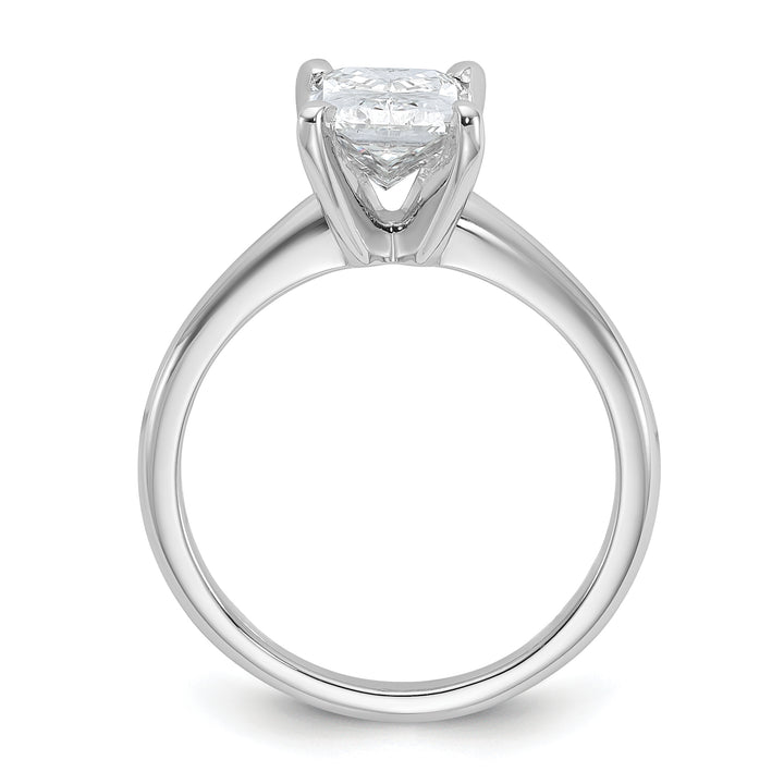 14k White Gold Lab Grown VS/SI FGH Dia Solitaire with 2.00-2.25 Radiant