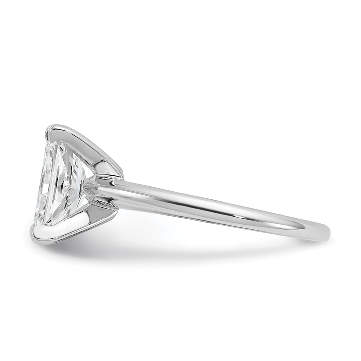 14k White Gold Lab Grown VS/SI FGH Dia Solitaire with 2.00-2.25 Radiant