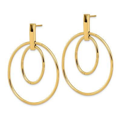 14k Polished Post Dangle Earrings