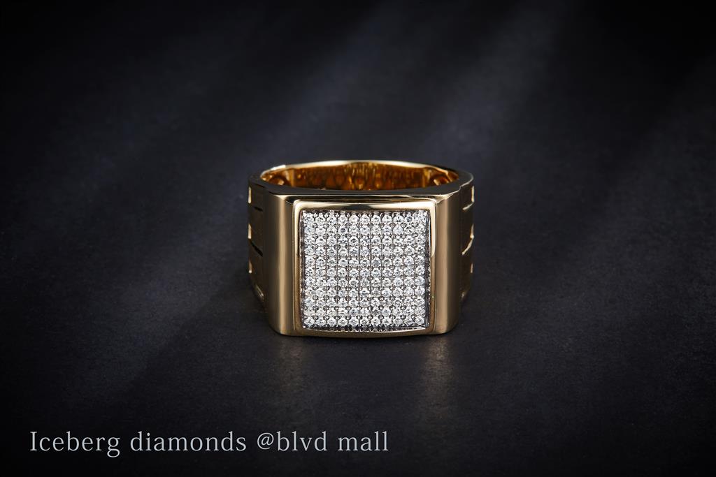 0.435 Ct. Diamond 10 Kt Gold (Yellow). Ring. (Men). Size 10