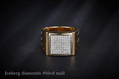 0.435 Ct. Diamond 10 Kt Gold (Yellow). Ring. (Men). Size 10