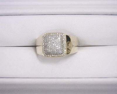 0.37 Ct. Diamond 10 Kt Gold (Yellow). Ring. (Men). Size 10