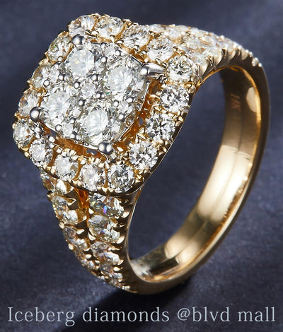 2.801 Ct. Diamond 14 Kt Gold (Yellow). Ring. (Women). Size 7