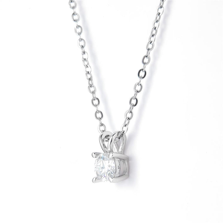 0.5 Ct. Moissanite Sterling Silver (White). Solitaire Pendant. (Women).