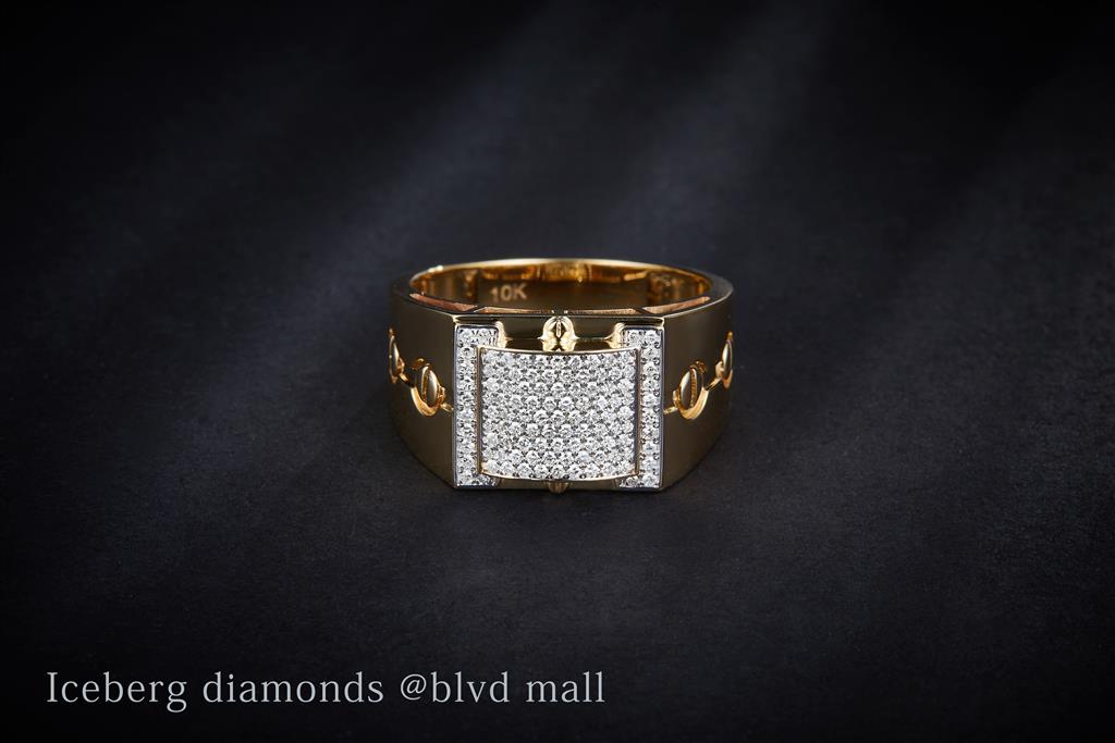0.51 Ct. Diamond 14 Kt Gold (Yellow). Ring. (Men). Size 10