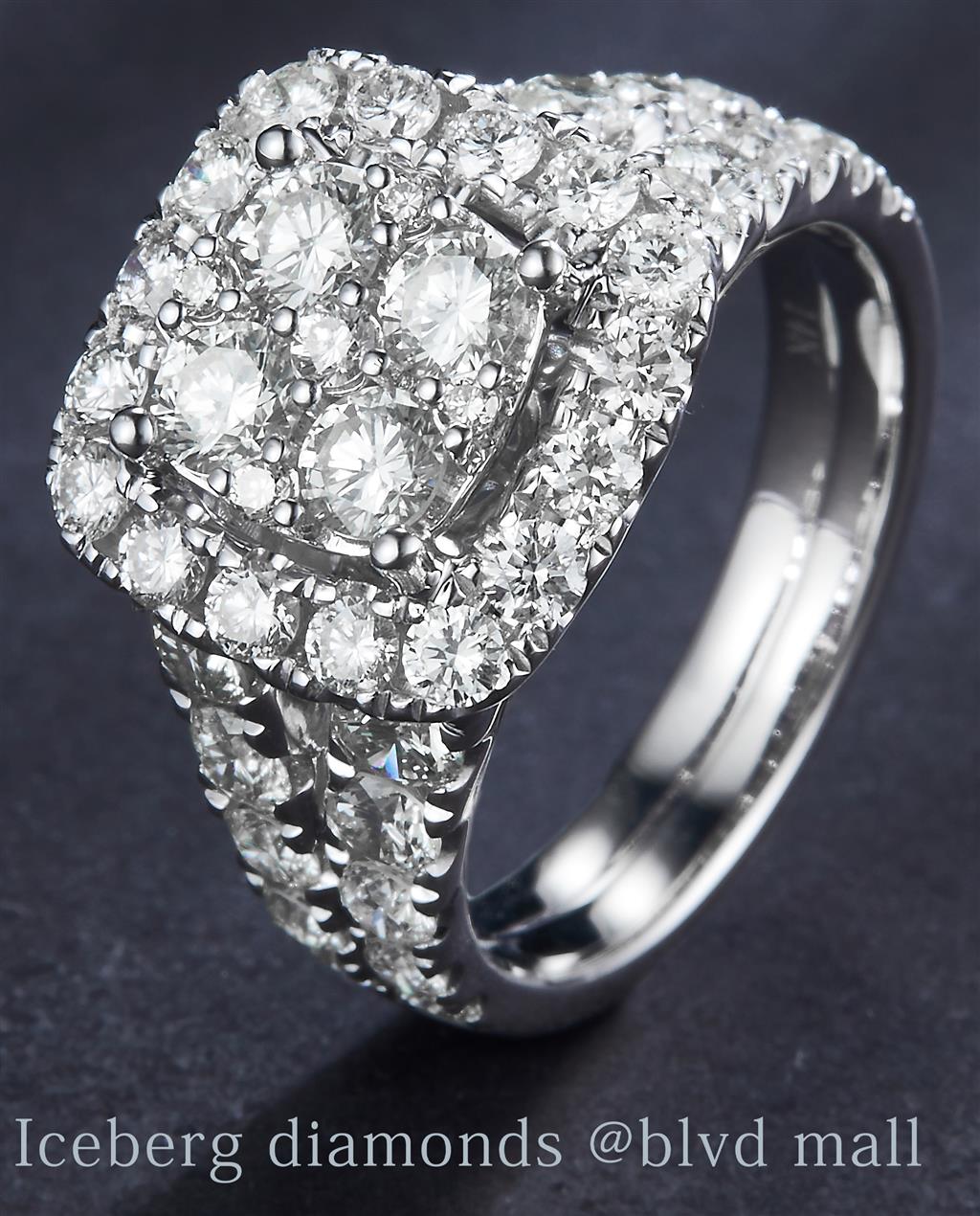 2.865 Ct. Diamond 14 Kt Gold (White). Ring. (Women). Size 7