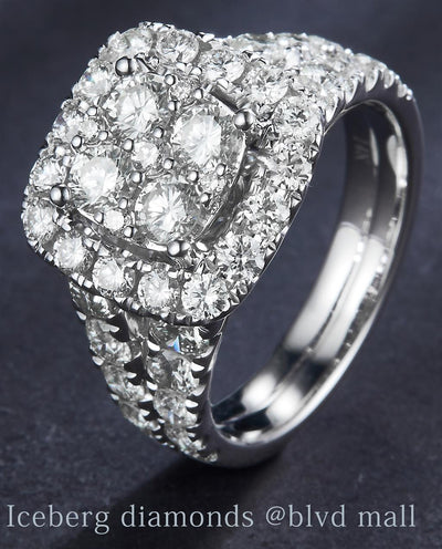 2.865 Ct. Diamond 14 Kt Gold (White). Ring. (Women). Size 7