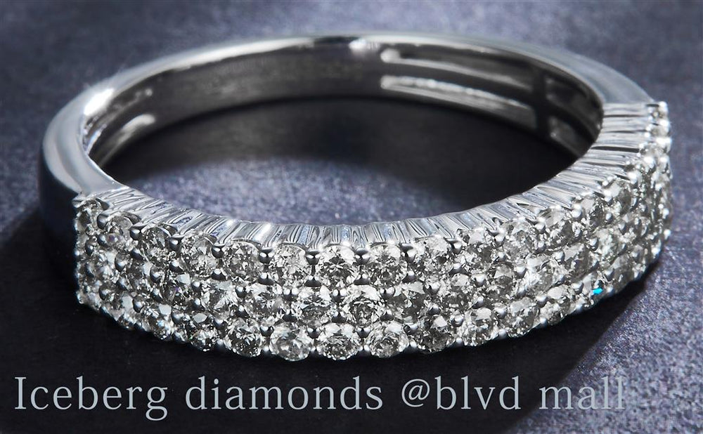 White gold diamond wedding band ring