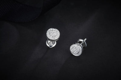 0.74 Ct. Diamond 14 Kt Gold (White). Studs Earrings. (Unisex).