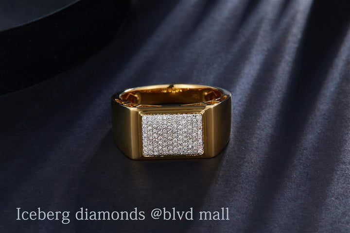 0.335 Ct. Diamond 10 Kt Gold (Yellow). Ring. (Men). Size 10