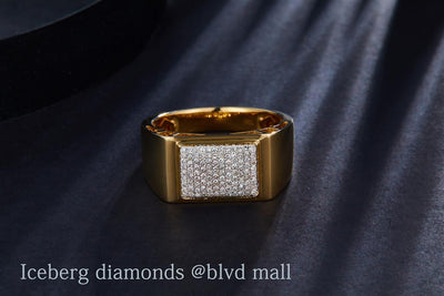 0.335 Ct. Diamond 10 Kt Gold (Yellow). Ring. (Men). Size 10
