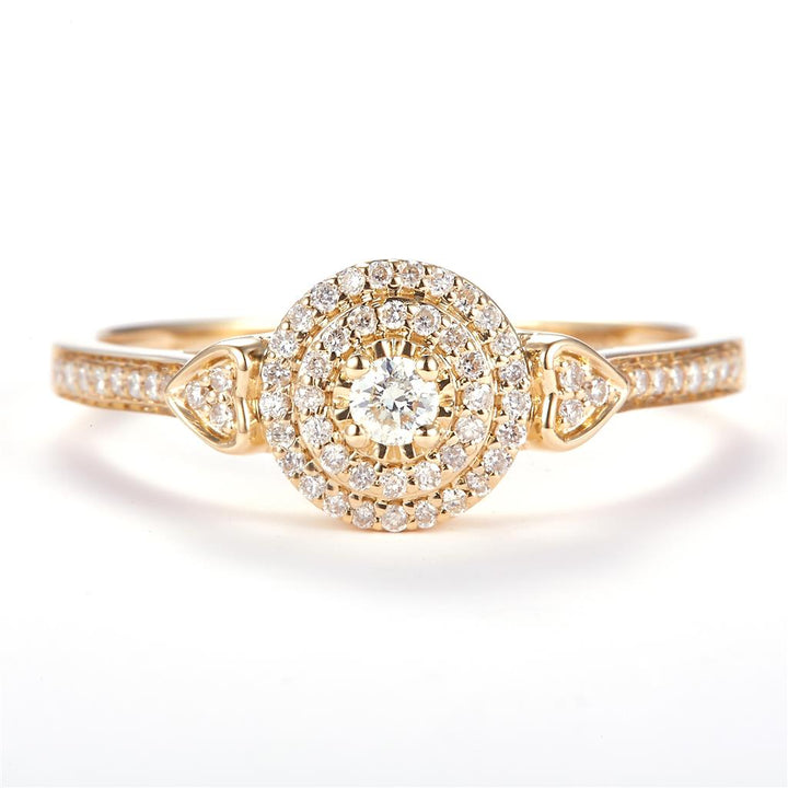 0.24 Ct. Diamond 14 Kt Gold (Yellow). Ring. (Women). Size 7.5
