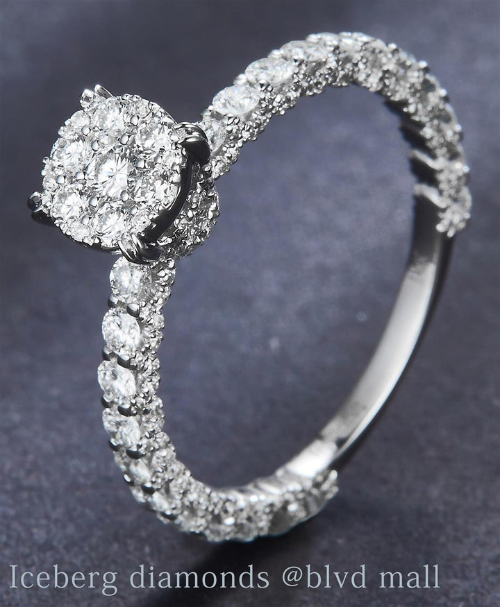1.238 Ct. Diamond 14 Kt Gold (White). Ring. (Women). Size 7