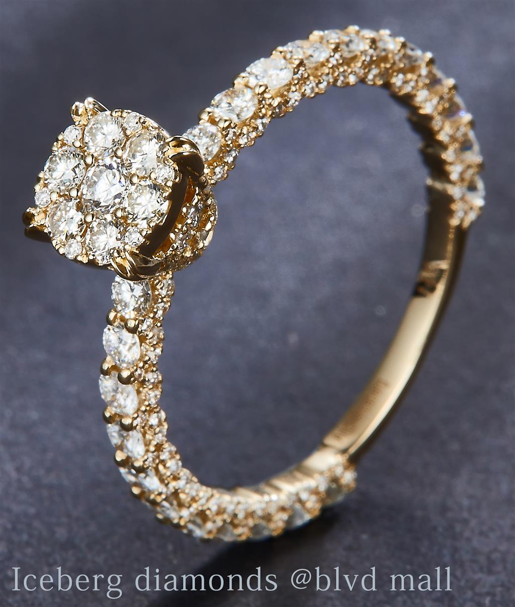 3.364 Ct. Diamond 14 Kt Gold (Yellow). Ring. (Women). Size 7