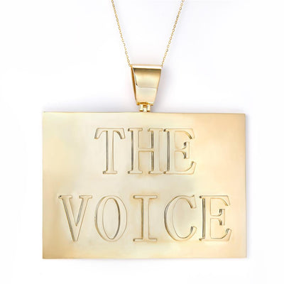 10 Kt Gold (Yellow). CUSTOM THE VOICE Pendant. (Unisex).