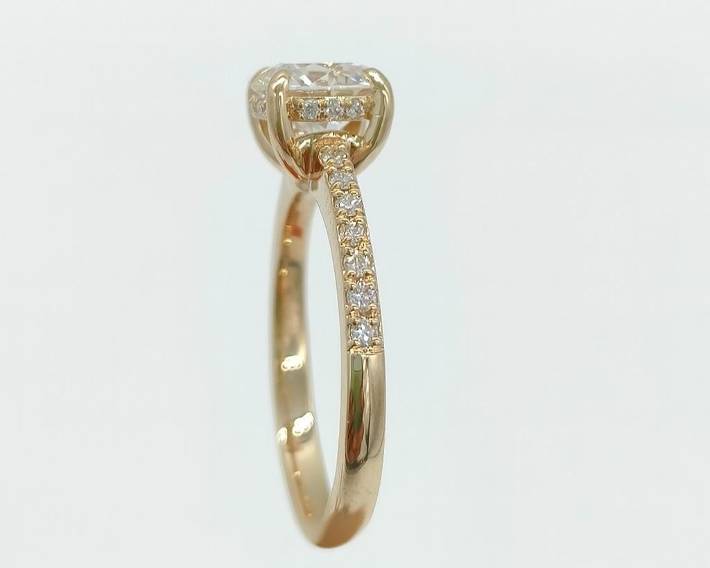 1.62 Ct. Diamond 14 Kt Gold (Yellow). Round Solitaire Ring. (Women). Size 7