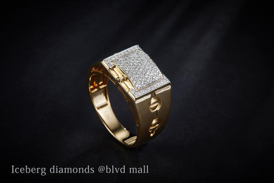 0.49 Ct. Diamond 10 Kt Gold (Yellow). Ring. (Men). Size 10