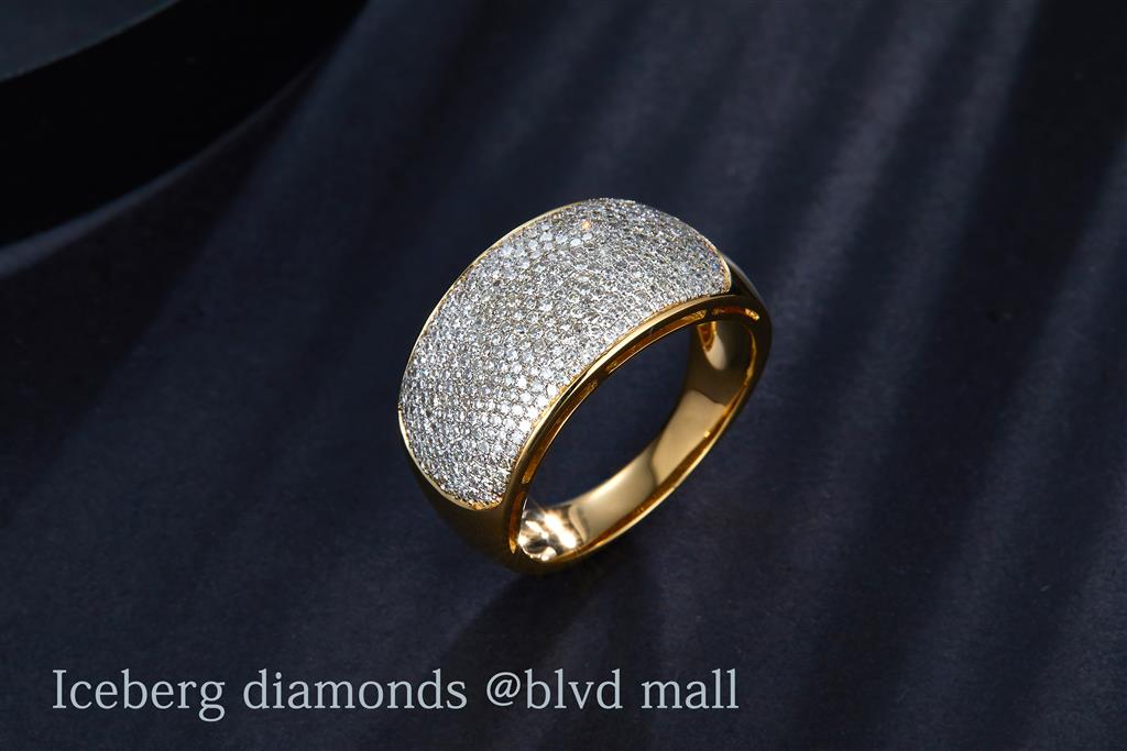 0.985 Ct. Diamond 10 Kt Gold (Yellow). Ring. (Men). Size 7.5