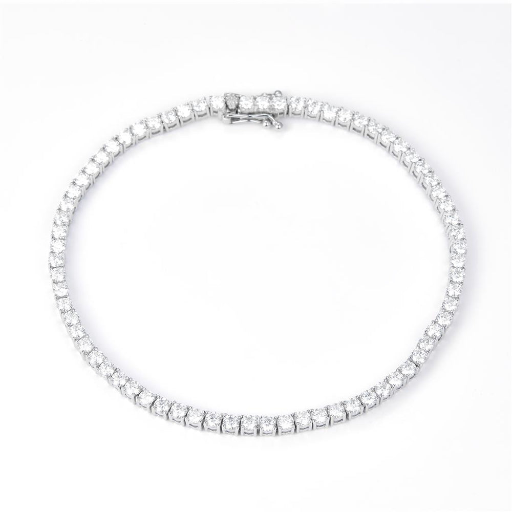 White gold moissanite tennis bracelet
