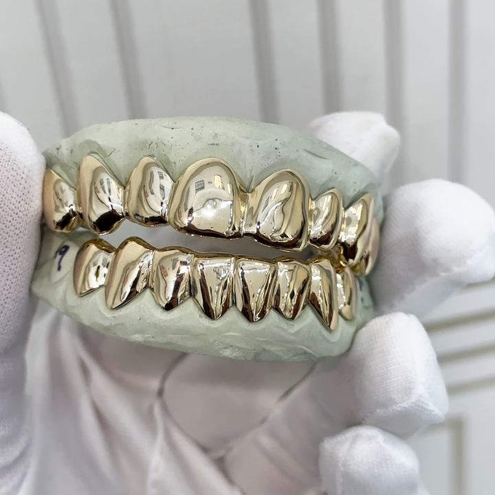 High Polish Gold Grillz 4 Teeth