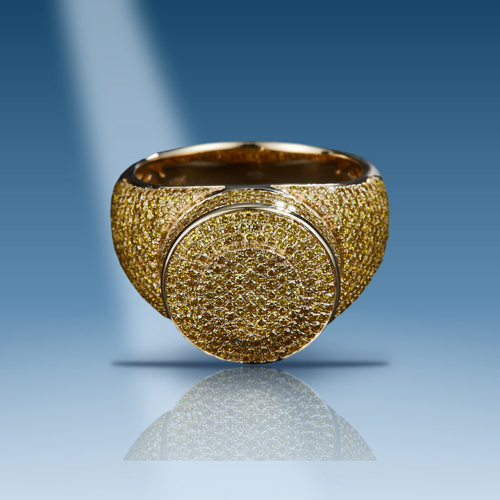 2.378 Carats. Diamond 10 Kt Gold (Yellow). with Yellow Diamo