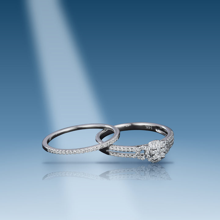 0.347 Carats. Diamond 14 Kt Gold (White). Womens Engagement 