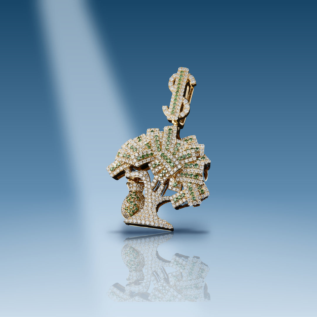 1.04 Carats. Diamond 14 Kt Gold (Yellow). Small MoneyTree wi