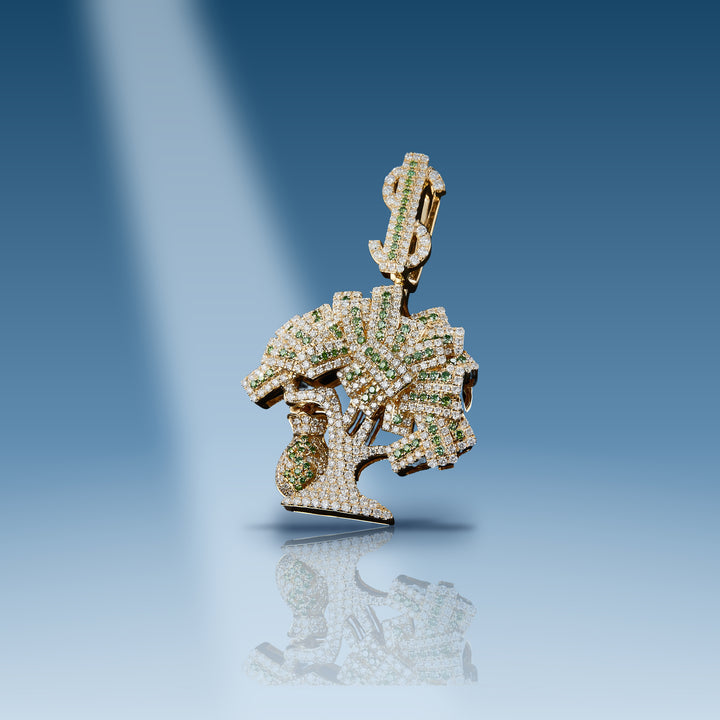 1.04 Carats. Diamond 14 Kt Gold (Yellow). Small MoneyTree wi
