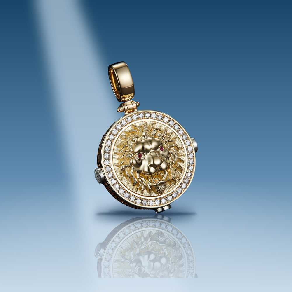0-568-carats-diamonds-14-kt-gold-yellow-custom-lion-head-with-ruby-eyes-pendant-unisex