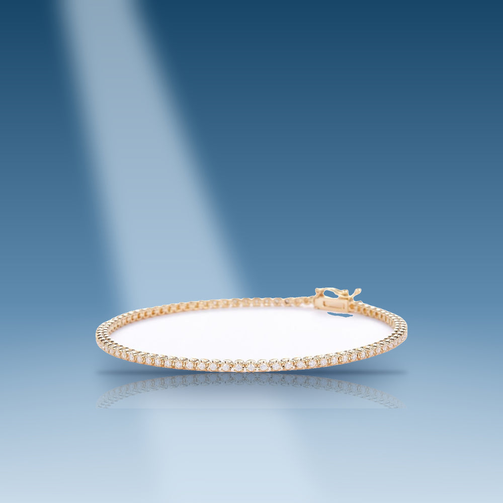 0-83-ct-moissanite-14-kt-gold-yellow-tennis-bracelet-unisex-7-in-long-1-8-mm-wide