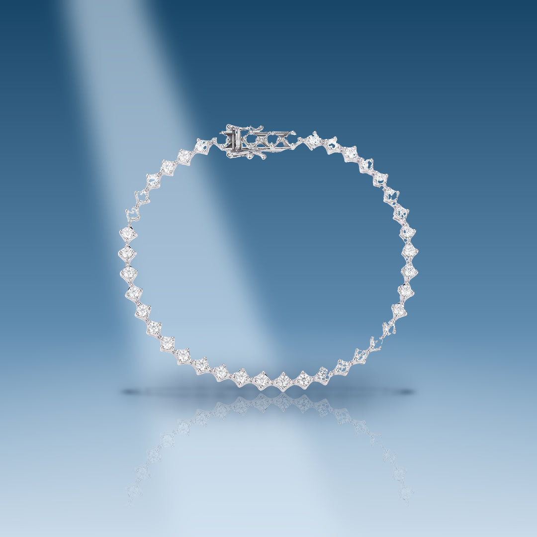 2-ct-moissanite-14-kt-gold-white-tennis-diamond-shape-style-bracelet-women-7-in-long-3-mm-wide