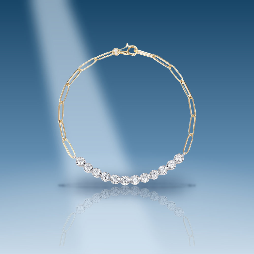 1-16-ct-moissanite-14-kt-gold-yellow-and-white-paper-clip-link-tennis-bracelet-women-7-in-long-3-6-mm-wide