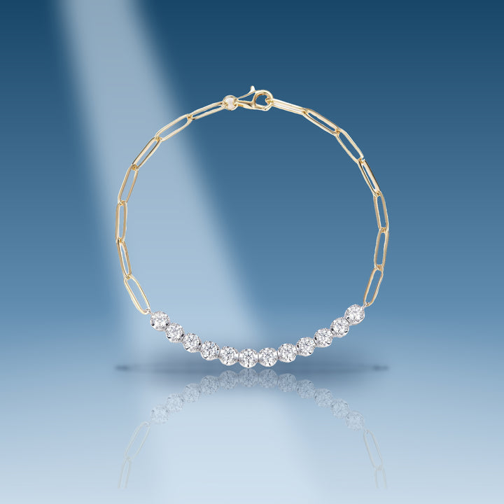 1-16-ct-moissanite-14-kt-gold-yellow-and-white-paper-clip-link-tennis-bracelet-women-7-in-long-3-6-mm-wide