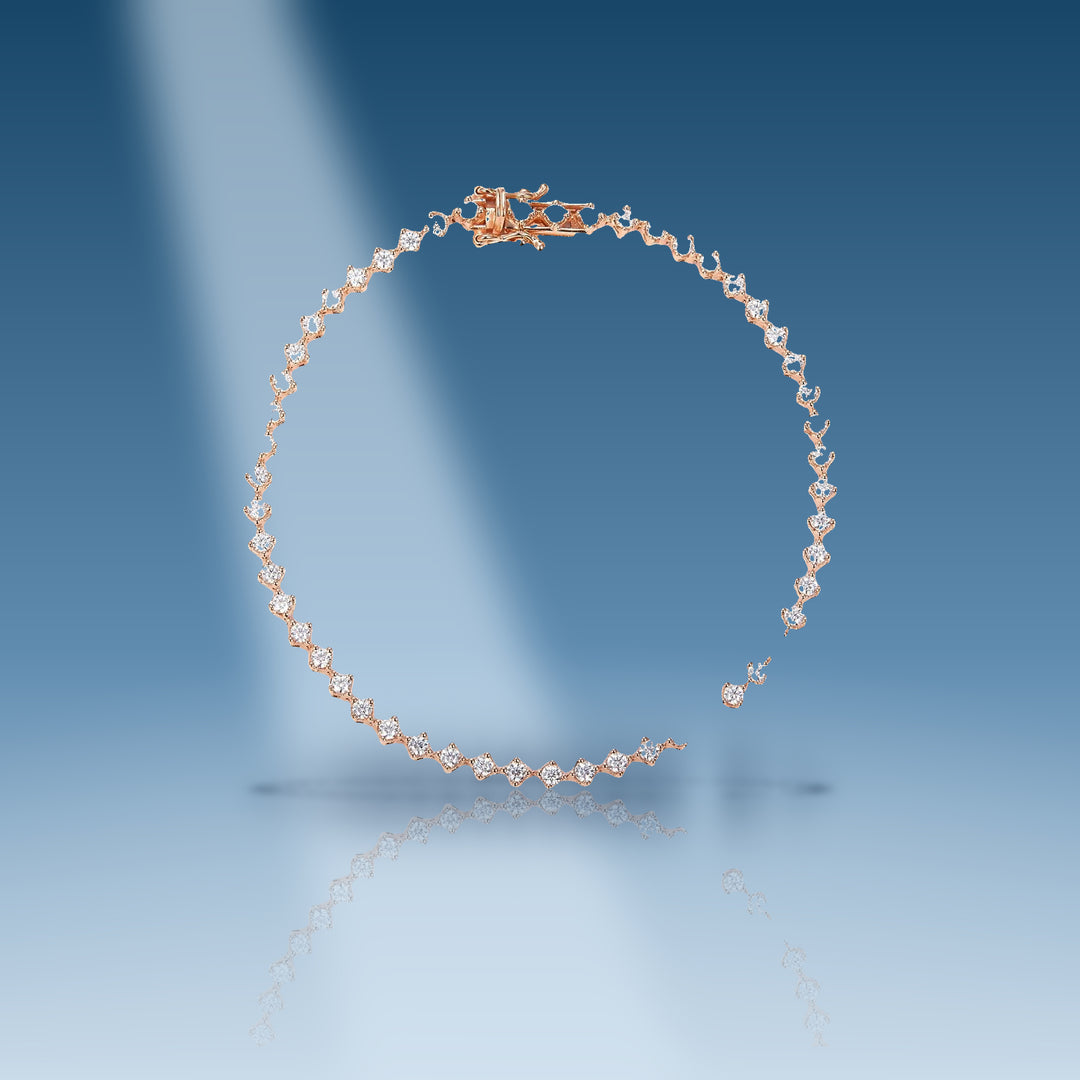 1-74-ct-moissanite-14-kt-gold-rose-tennis-diamond-shape-style-bracelet-women-7-in-long-3-mm-wide