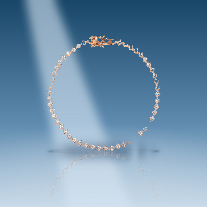 1-74-ct-moissanite-14-kt-gold-rose-tennis-diamond-shape-style-bracelet-women-7-in-long-3-mm-wide