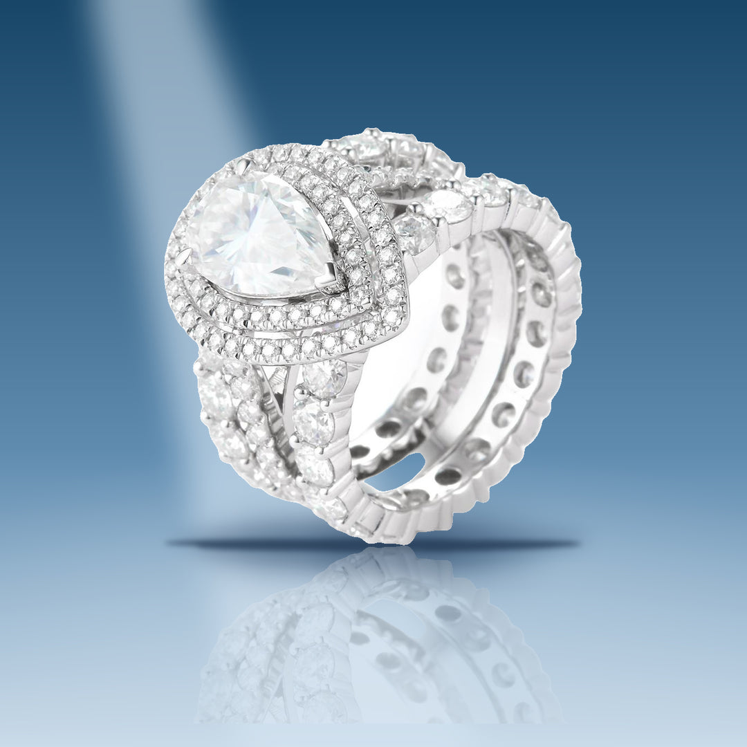 7-348-ct-moissanite-sterling-silver-white-wedding-trio-set-with-pear-shape-center-stone-ring-women-size-7-5