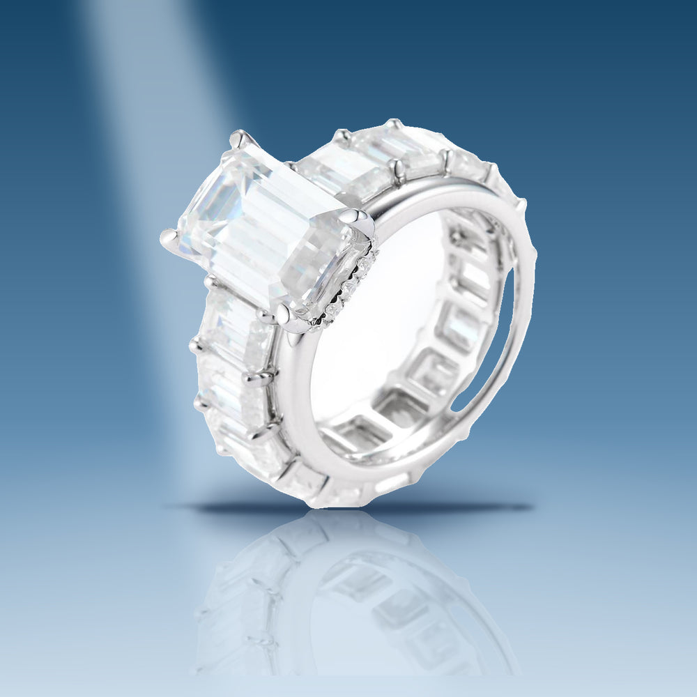 14-345-ct-moissanite-sterling-silver-white-emeral-cut-stones-wedding-set-ring-women-size-7-5