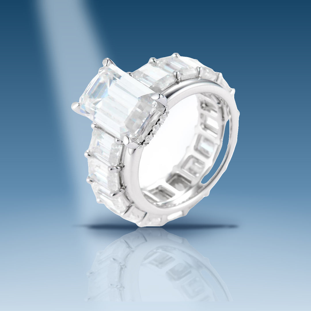14-345-ct-moissanite-sterling-silver-white-emeral-cut-stones-wedding-set-ring-women-size-7-5