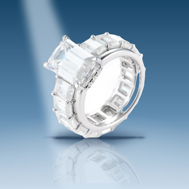 14-345-ct-moissanite-sterling-silver-white-emeral-cut-stones-wedding-set-ring-women-size-7-5