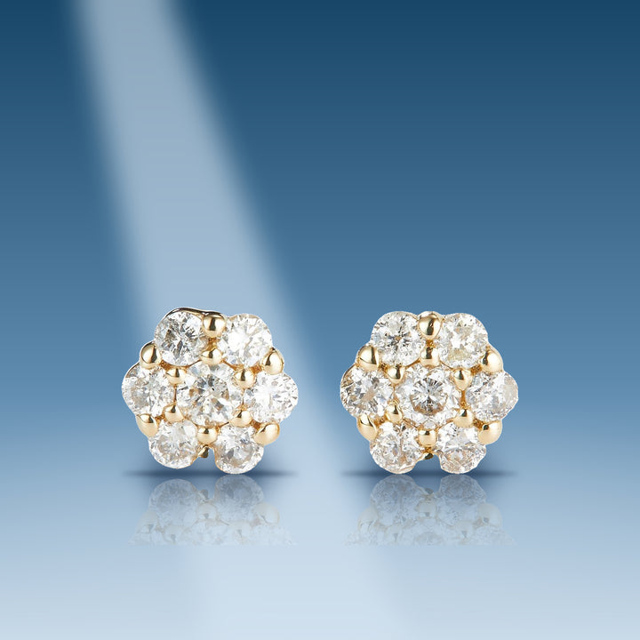 0-17-ct-diamond-10-kt-gold-yellow-flower-style-studs-earrings-unisex