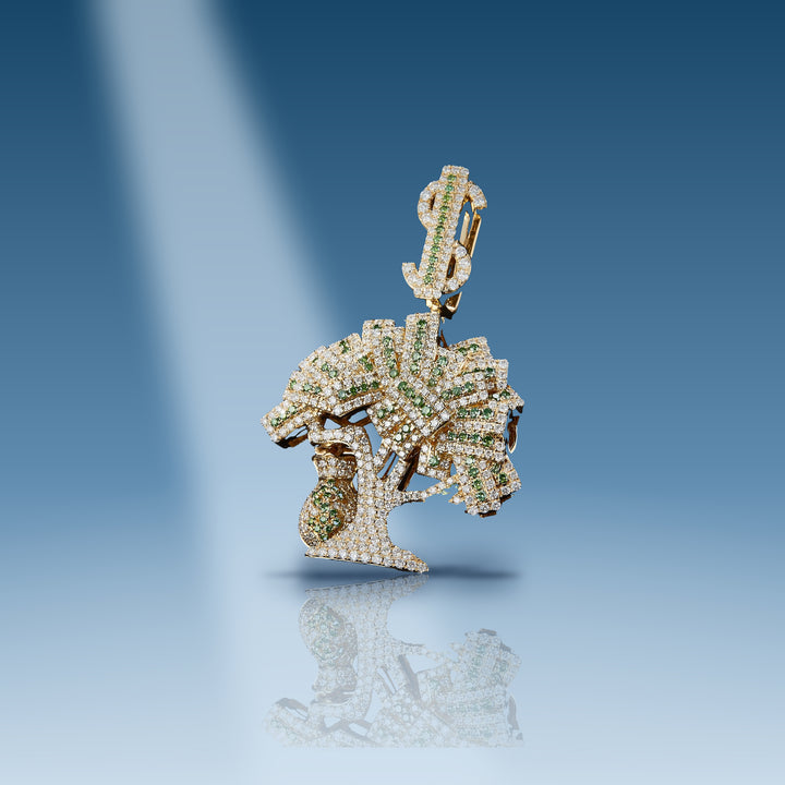 4-08-ct-diamond-10-kt-gold-yellow-big-money-tree-with-green-diamonds-pendant-men