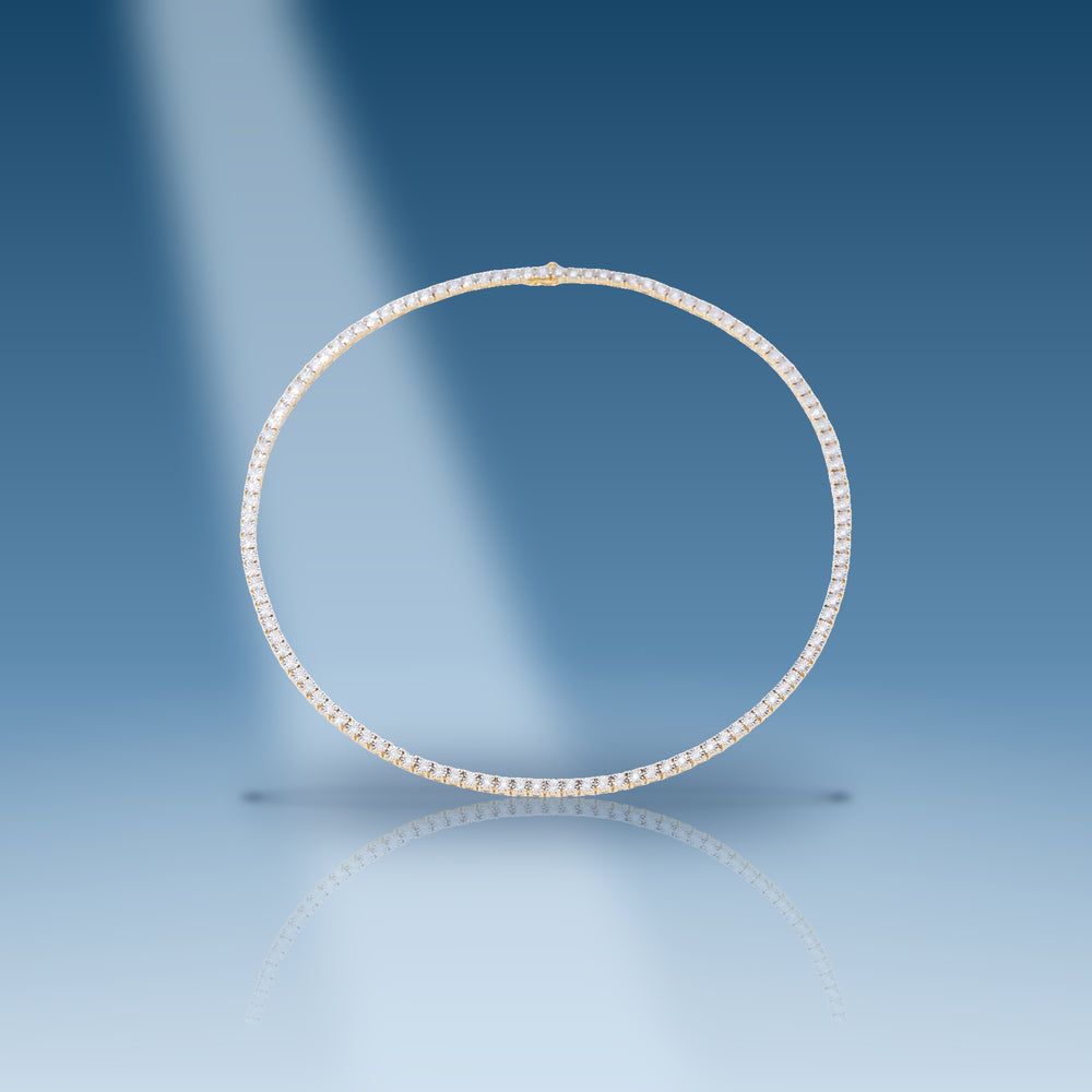 2-7-ct-diamond-10-kt-gold-yellow-tennis-with-illusion-setting-chain-unisex-22-in-long-3-7-mm-wide