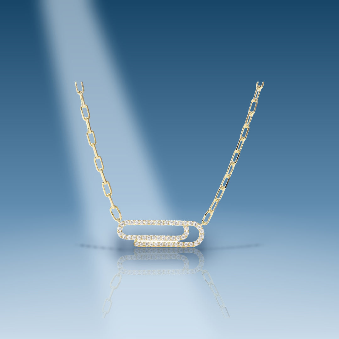 0-278-ct-diamond-14-kt-gold-yellow-paper-clip-link-necklace-set-chain-women-17-in-long-2-mm-wide